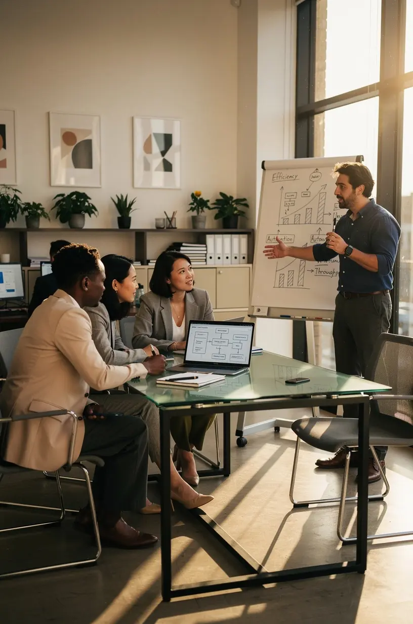 Diagram showing interconnected automation tools improving efficiency in personal and business workflows.