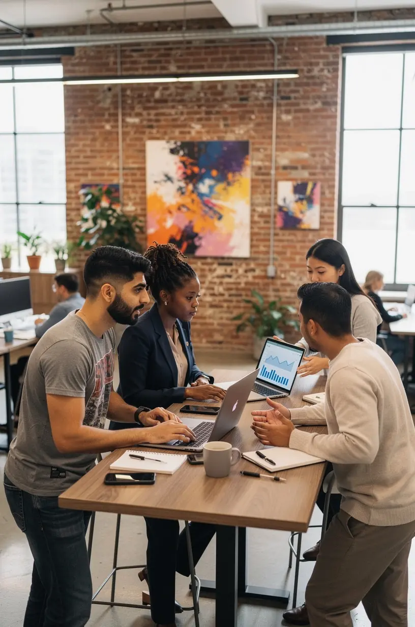 Graphic depicting step-by-step automation process simplifying complex daily activities for small businesses.